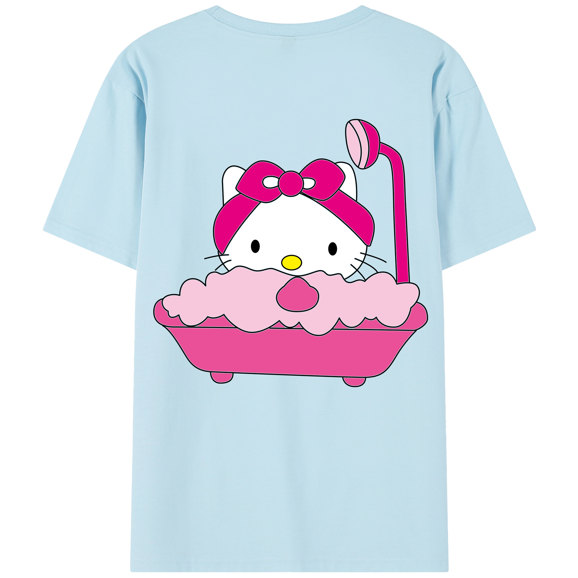 （画像用） Hello Kitty ハローキティ 綿100％半袖Tシャツ（背面プリント）